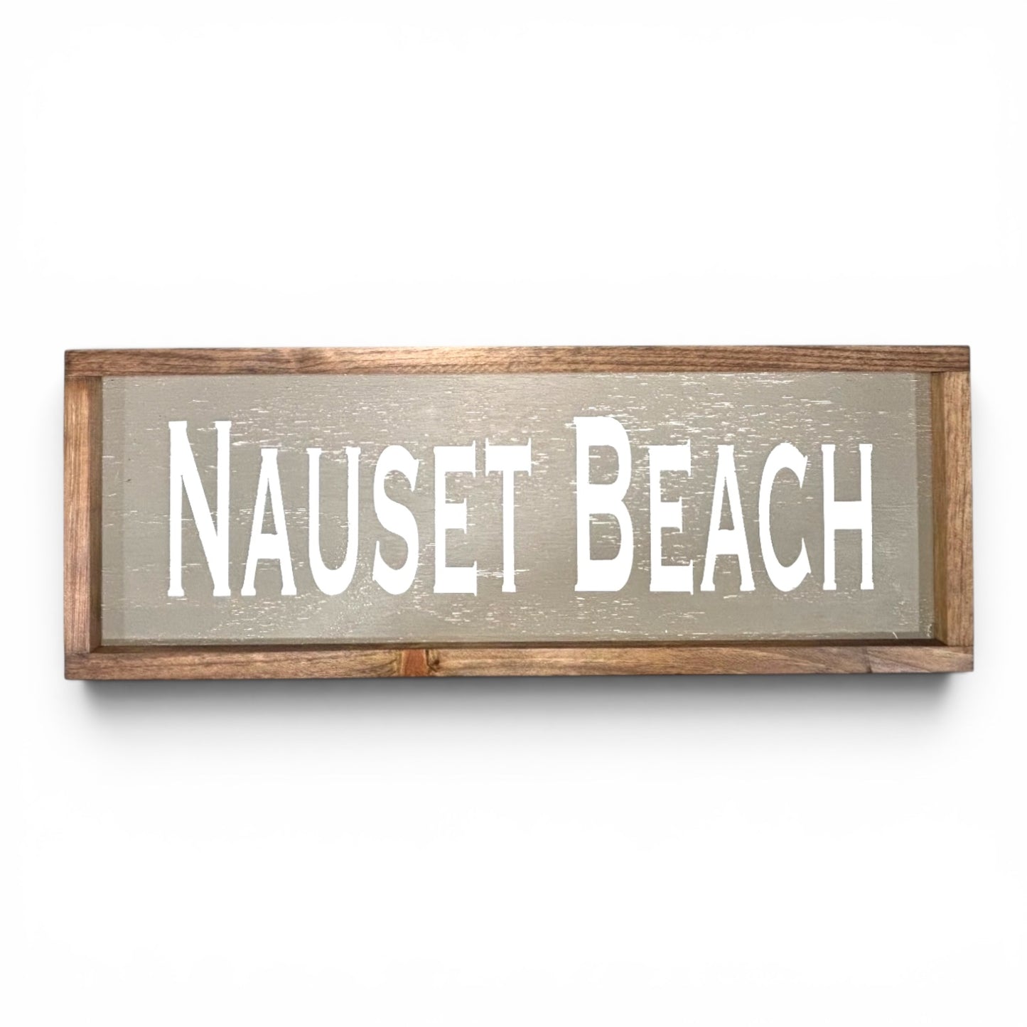 Nauset Beach Hand-Painted Wooden Sign | Coastal Artisan Decor