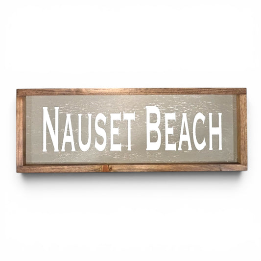 Nauset Beach Hand-Painted Wooden Sign | Coastal Artisan Decor