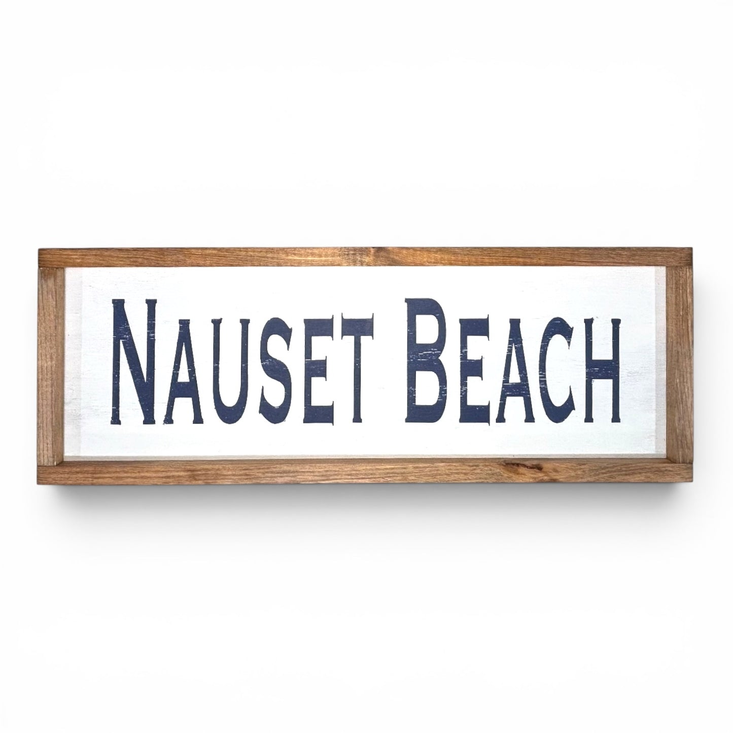 Nauset Beach Hand-Painted Wooden Sign | Coastal Artisan Decor