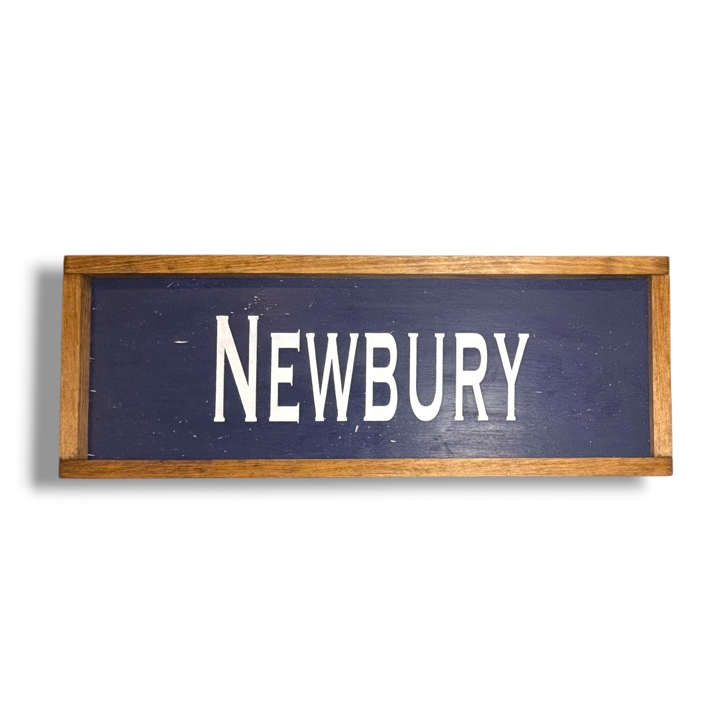 Newbury Hand-Painted Wooden Sign | Coastal Artisan Decor