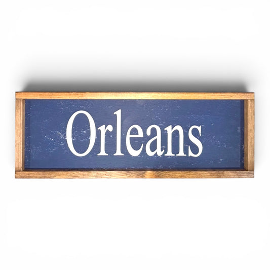 Orleans Hand-Painted Wooden Sign | Coastal Artisan Decor