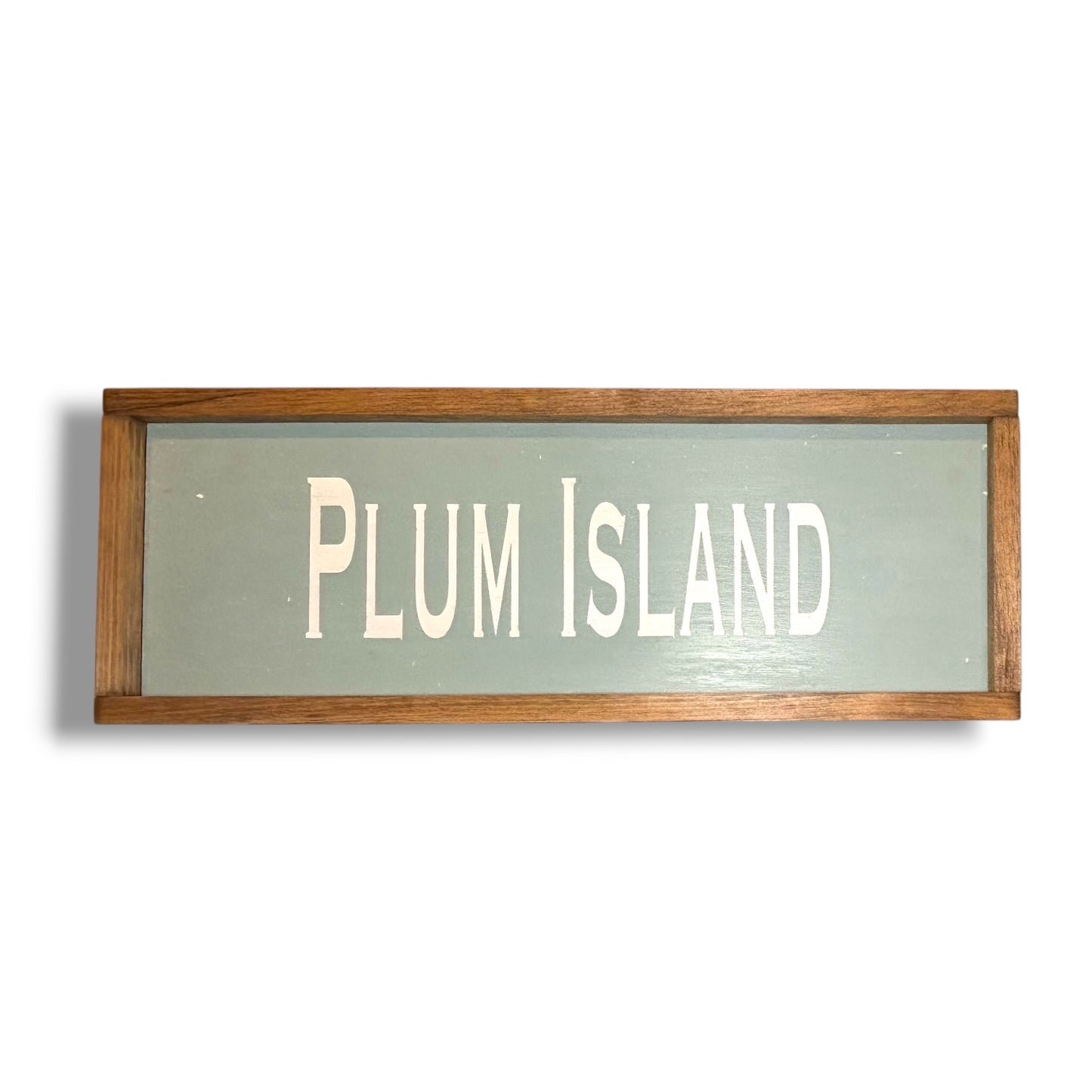 Plum Island Hand-Painted Wooden Sign | Coastal Artisan Decor