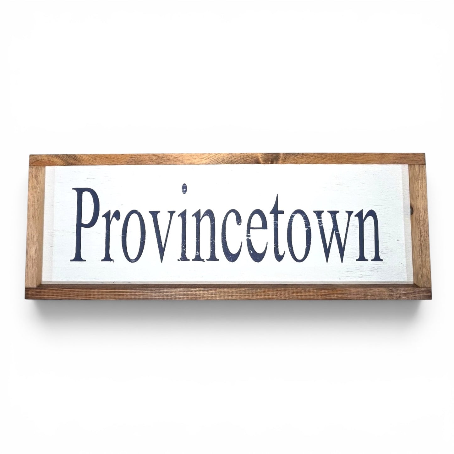 Provincetown Hand-Painted Wooden Sign | Coastal Artisan Decor