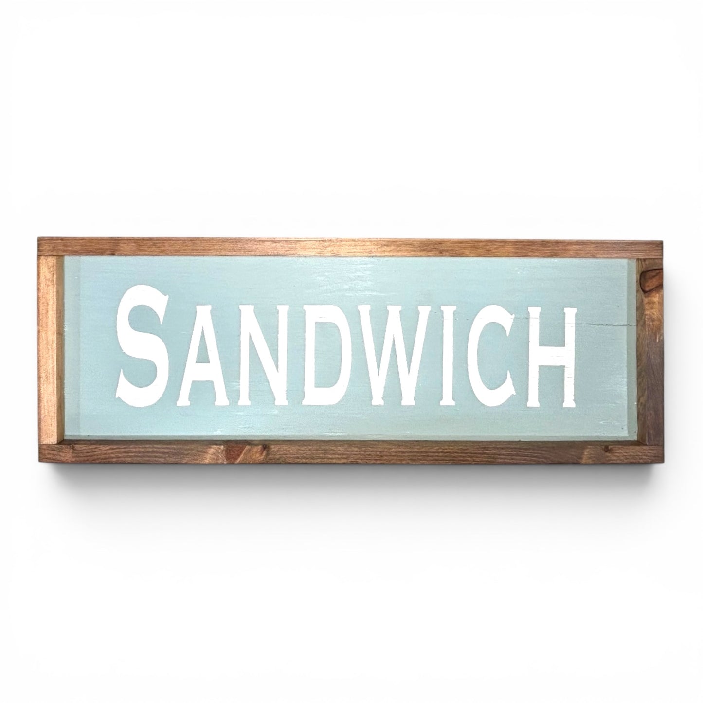Sandwich Hand-Painted Wooden Sign | Coastal Artisan Decor