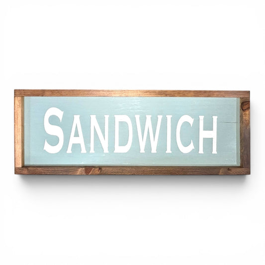 Sandwich Hand-Painted Wooden Sign | Coastal Artisan Decor