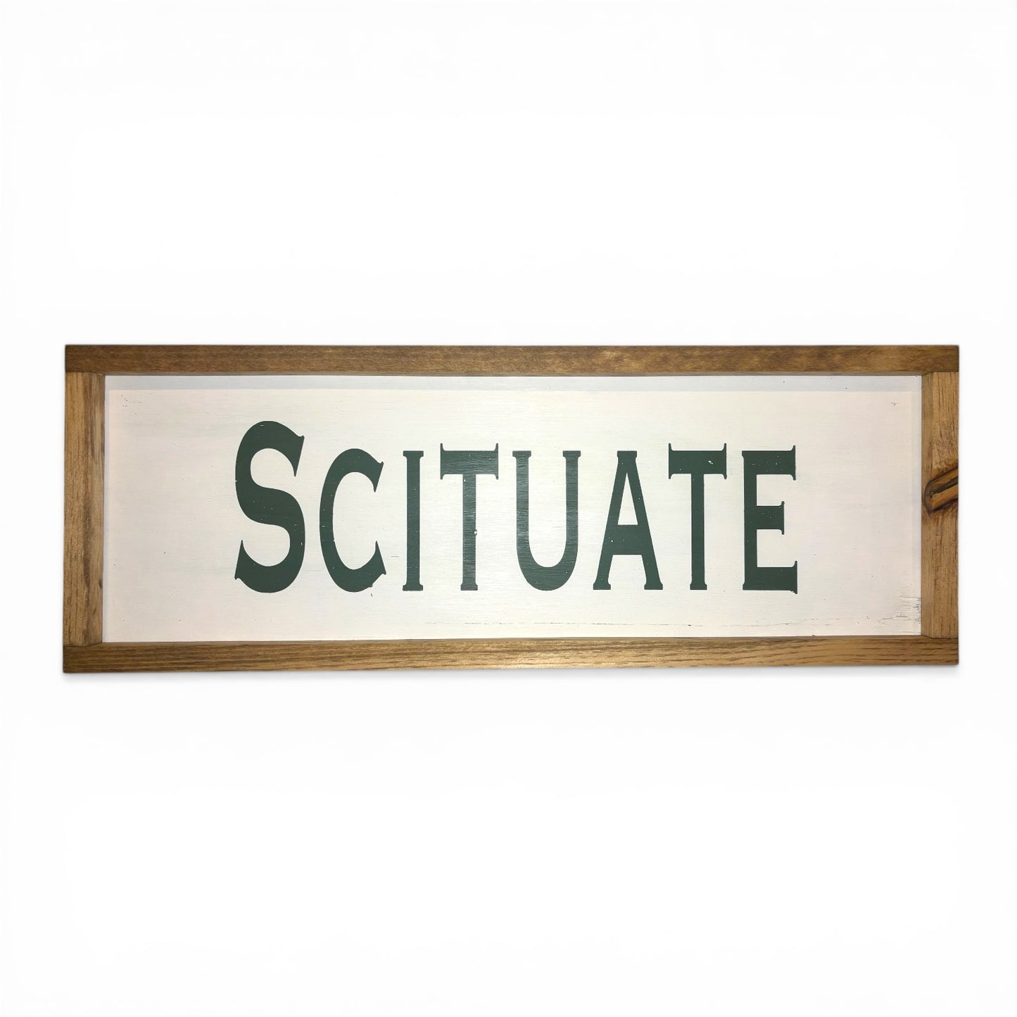 Scituate Hand-Painted Wooden Sign | Coastal Artisan Decor