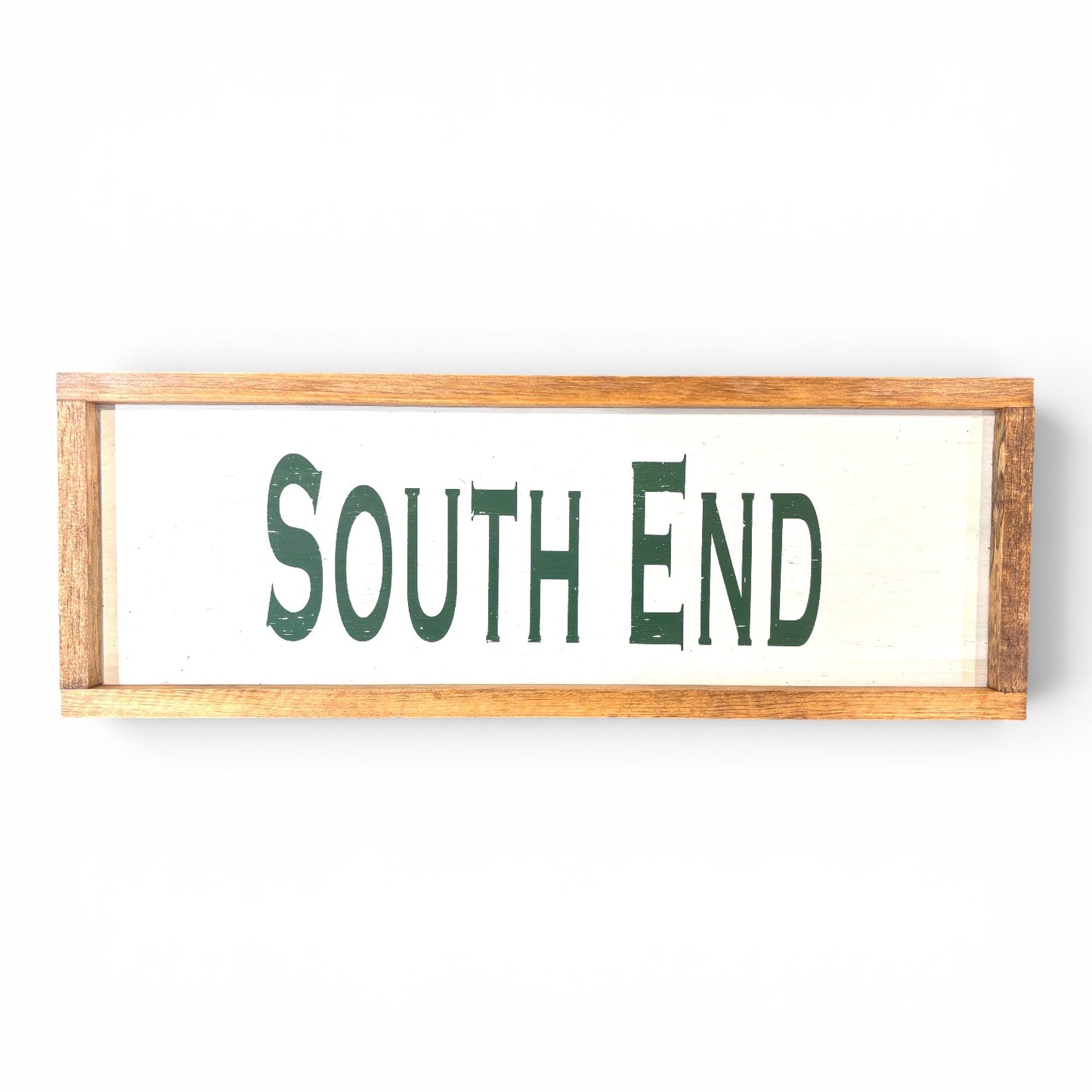 South End Hand-Painted Wooden Sign | Coastal Artisan Decor