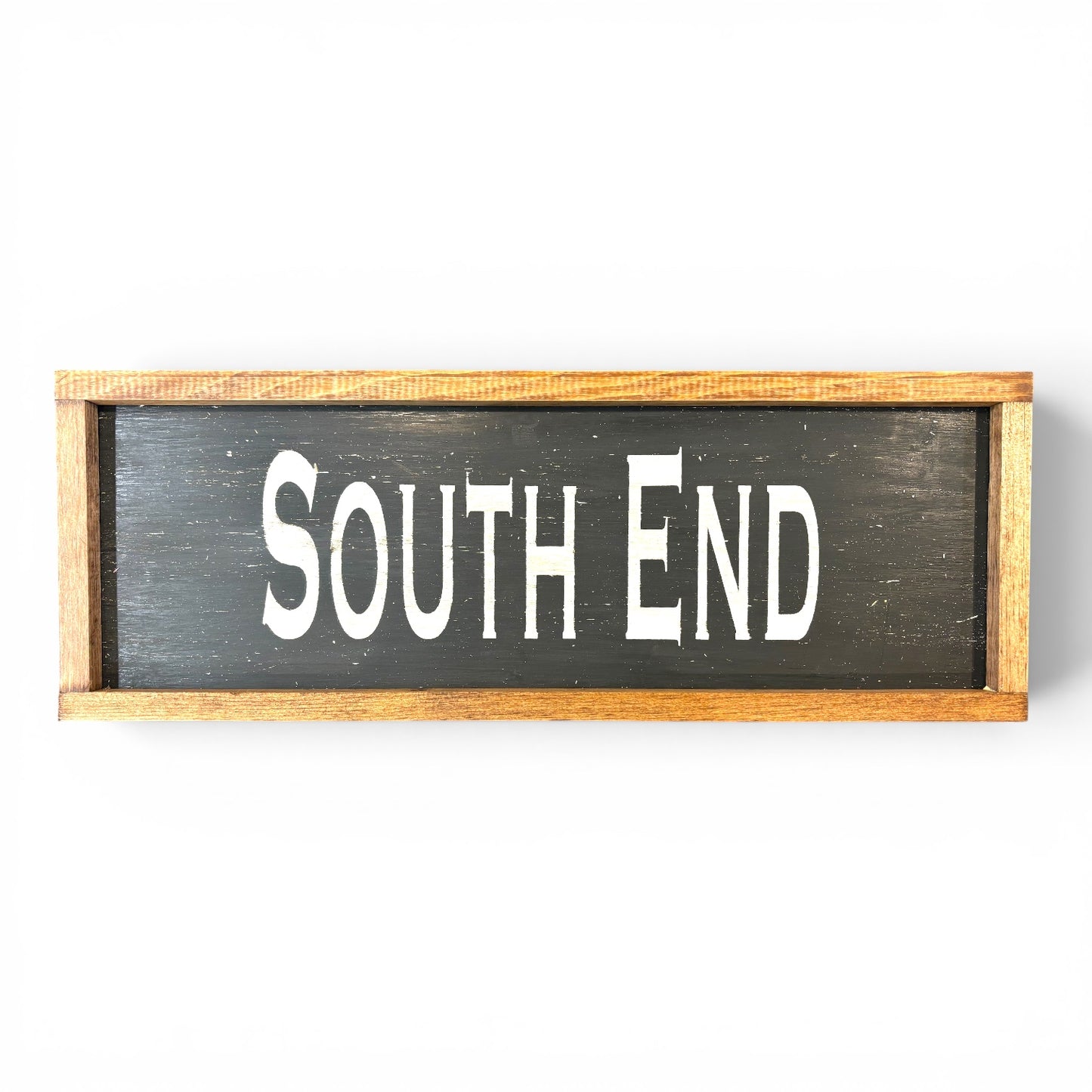 South End Hand-Painted Wooden Sign | Coastal Artisan Decor