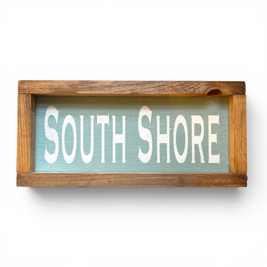 South Shore Hand-Painted Wooden Sign | Cove Size | Coastal Artisan Decor
