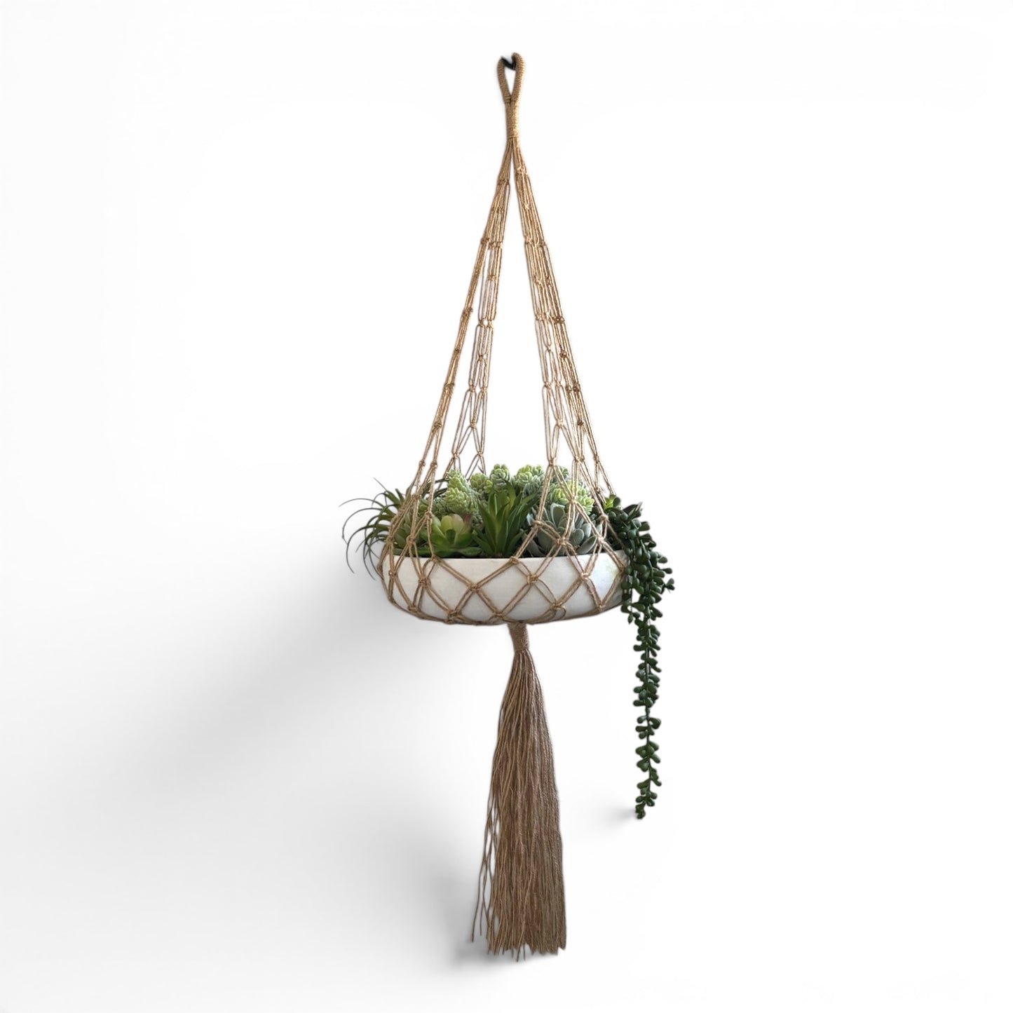 Square Knot Plant Hanger | Coastal Artisan Decor | Odd Cod Studio