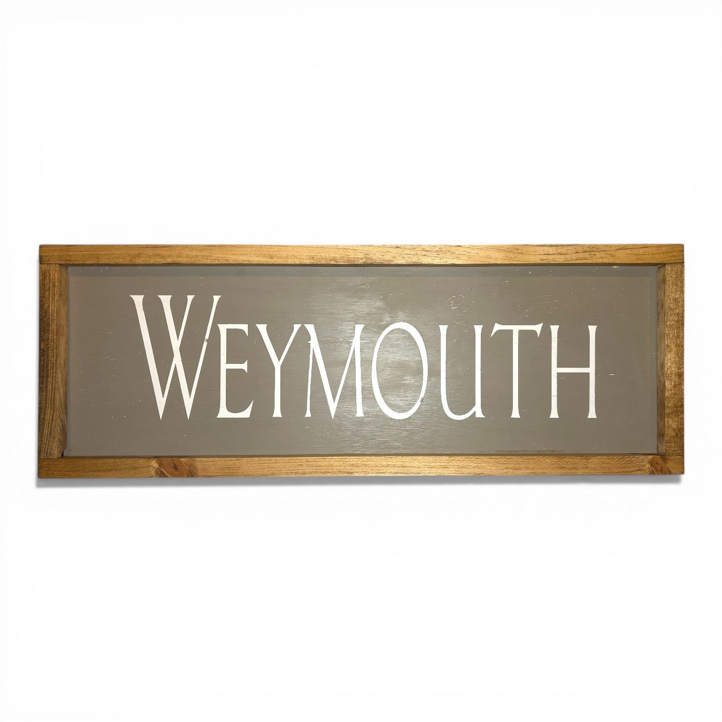 Weymouth Hand-Painted Wooden Sign | Coastal Artisan Decor