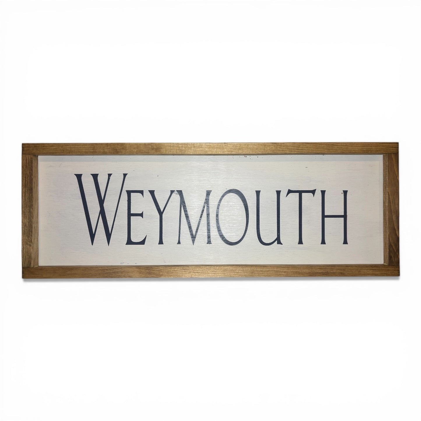 Weymouth Hand-Painted Wooden Sign | Coastal Artisan Decor