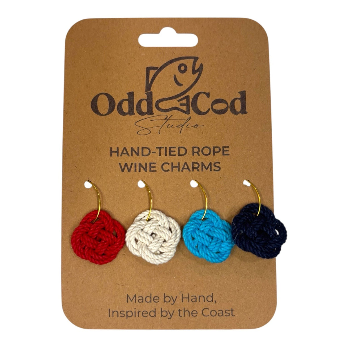 Coastal Wine Charms | Handmade Coastal Artisan Gift | Odd Cod Studio