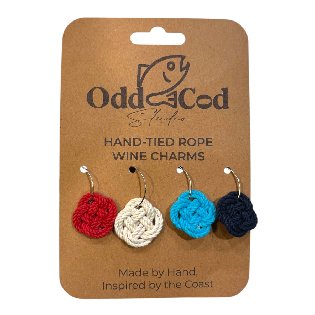 Coastal Wine Charms | Handmade Coastal Artisan Gift | Odd Cod Studio