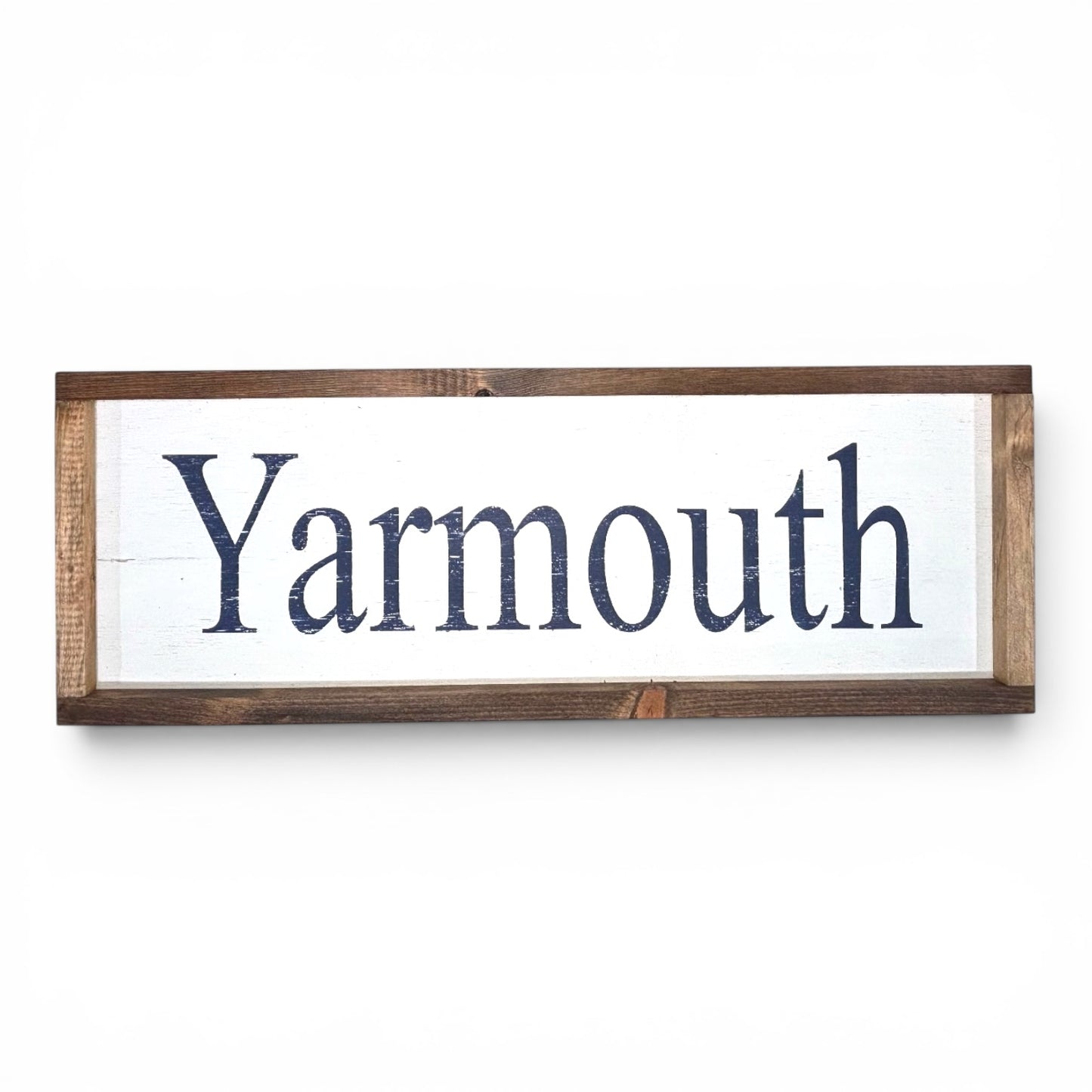 Yarmouth Hand-Painted Wooden Sign | Coastal Artisan Decor