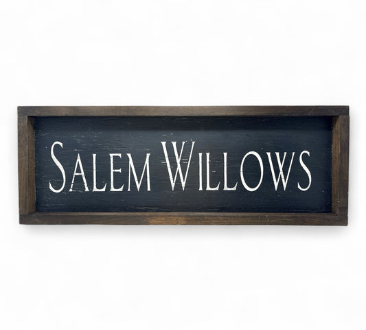 Salem Willows Hand-Painted Wooden Sign