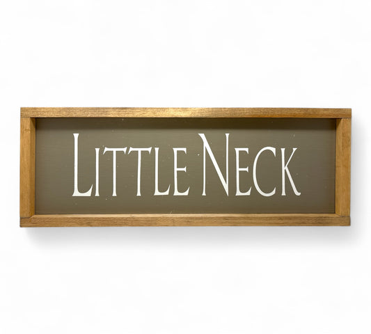 Little Neck Hand-Painted Wooden Sign