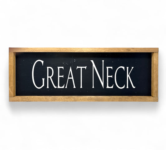 Great Neck Hand-Painted Wooden Sign