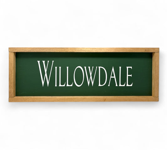 Willowdale Hand-Painted Wooden Sign