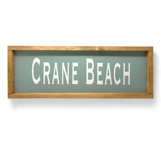 Crane Beach Hand-Painted Wooden Sign