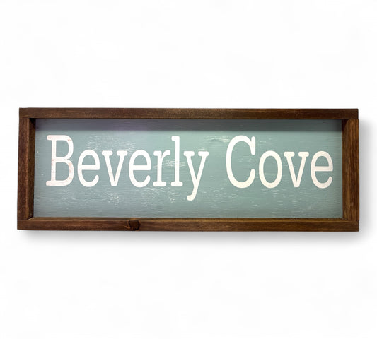 Beverly Cove Hand-Painted Wooden Sign