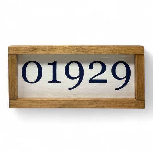 01929 Zip Code Hand-Painted Wooden Sign (Essex, MA)
