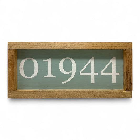 01944 Zip Code Hand-Painted Wooden Sign (Manchester-by-the-Sea, MA)
