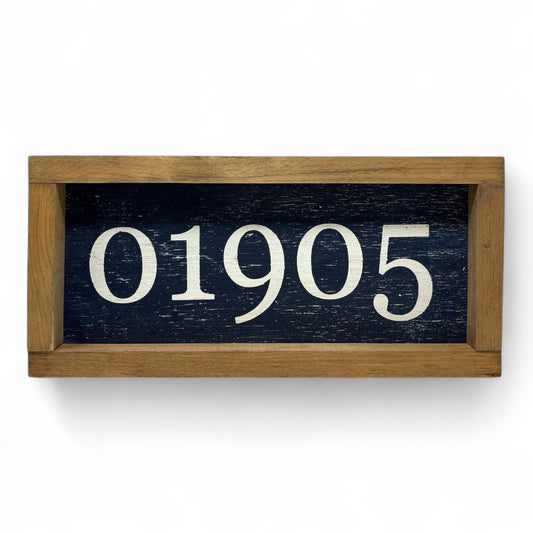 01905 Zip Code Hand-Painted Wooden Sign (West Lynn, MA)