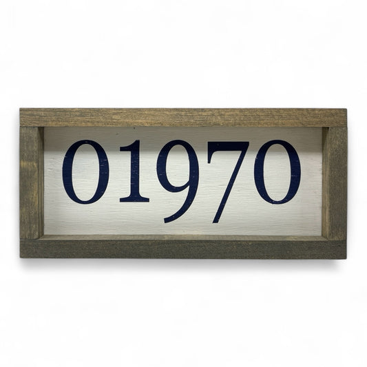 01970 Zip Code Hand-Painted Wooden Sign (Salem, MA)