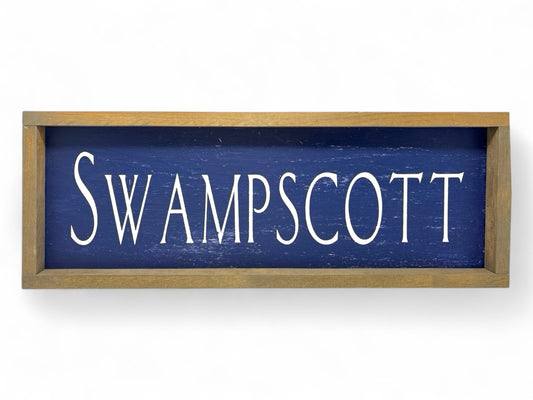 Swampscott Hand-Painted Wooden Sign