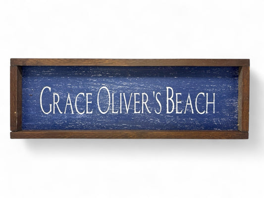 Grace Oliver's Beach Hand-Painted Wooden Sign