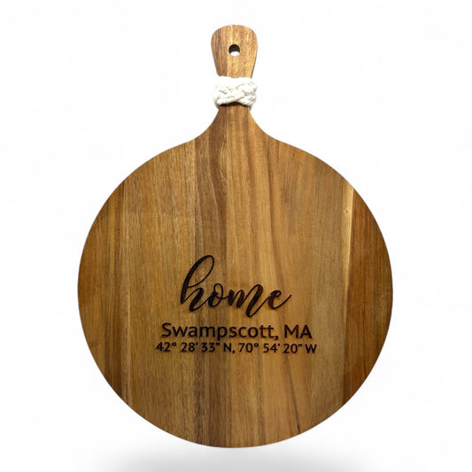 “Home” Acacia Cutting Board