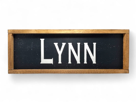 Lynn Hand-Painted Wooden Sign
