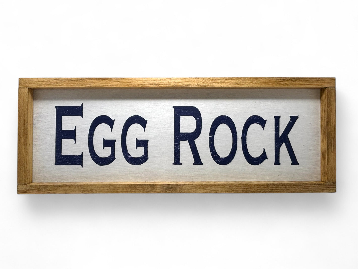 Egg Rock Hand-Painted Wooden Sign