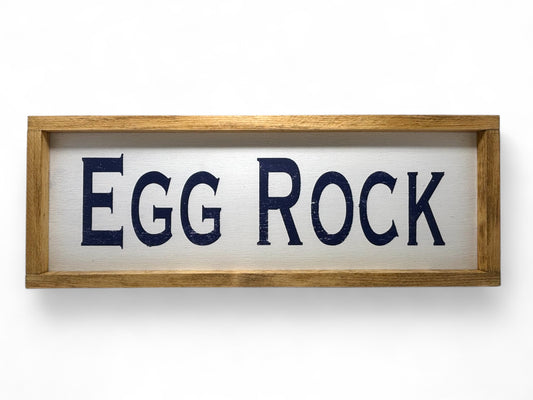 Egg Rock Hand-Painted Wooden Sign