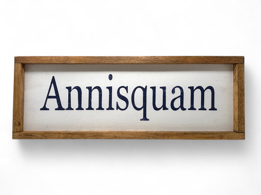 Annisquam Hand-Painted Wooden Sign