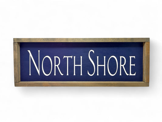 North Shore Hand-Painted Wooden Sign