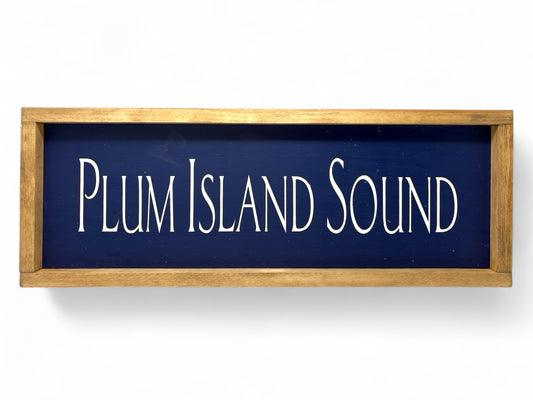 Plum Island Sound Hand-Painted Wooden Sign