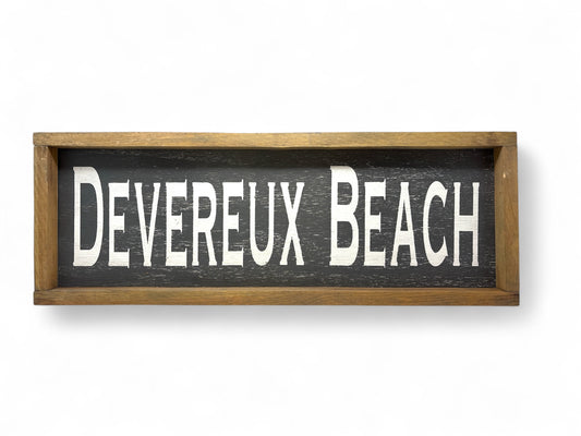 Devereux Beach Hand-Painted Wooden Sign