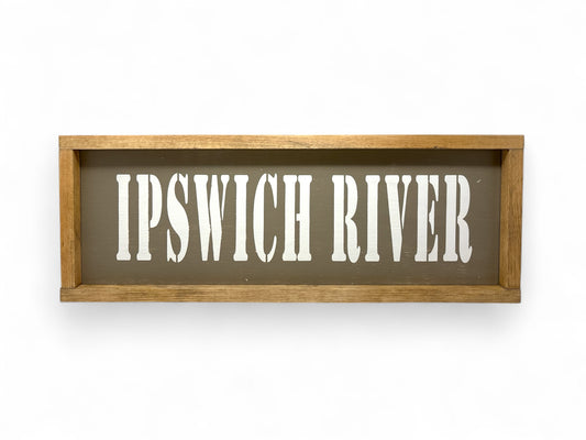 Ipswich River Hand-Painted Wooden Sign