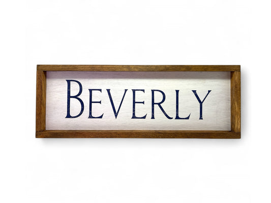 Beverly Hand-Painted Wooden Sign