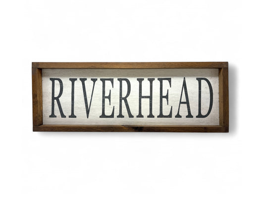 Riverhead Hand-Painted Wooden Sign