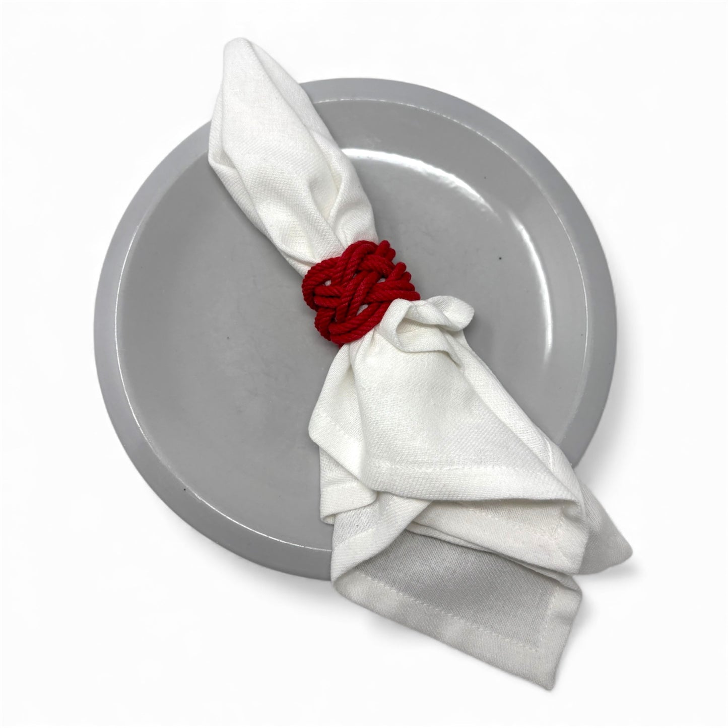 Handcrafted Rope Napkin Rings, Set of 4