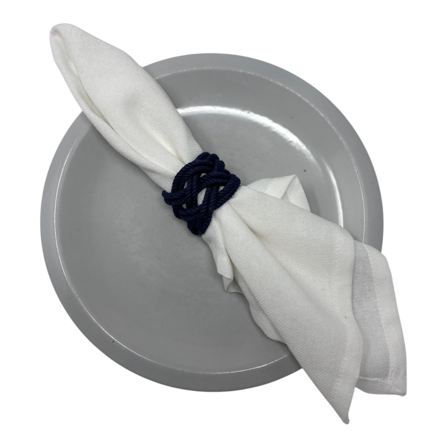 Handcrafted Rope Napkin Rings, Set of 4